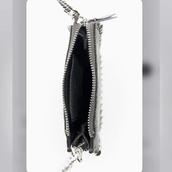 Zara GRAY STUDDED CELL PHONE BAG - Picture 5 of 10